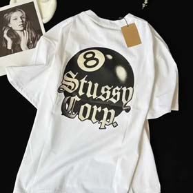 Nero 8 lettera T-shirt-1295  