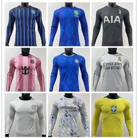 Nuovo 2025-2026 calcio giocatore uniforme maniche lunghe top club nazionale maglia-1613  