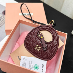 miumiu cuoio ricamato borsa appendere ornamenti-3525  