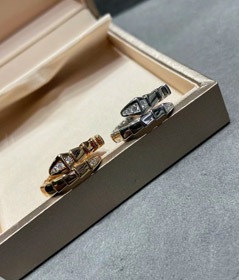 Bulgari classico pavé diamante serpente anello-3587  