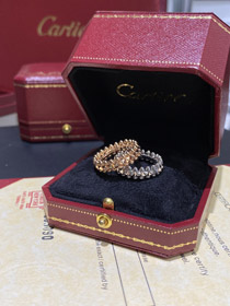 Cartier oro e anello rivetto bianco-3589  