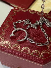 Cartier diamante unghie collana doppio lato indossabile-3601  