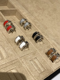 Hermes cuoio cusitura orecchini-3611  