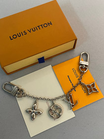 Louis Vuitton LV lettera borsa floreale ciondolo catena chiavi-3641  