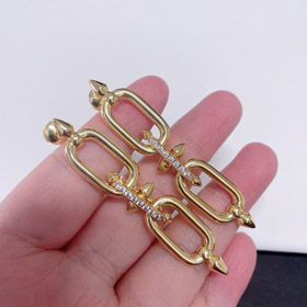 Tiffany diamante doppio anello catena orecchini-4018  