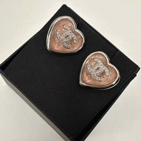 Chanel orecchini strass doppio c rosa blu amore orecchini-3746  