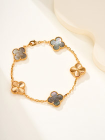 Van Cleef & Arpels Grigio Madre-di-Perla Fiore Bracciale-3755  