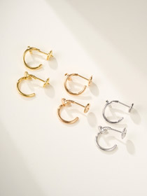 Cartier unghio oro rosa orecchini in platino-3772  