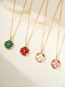 Louis Vuitton LV quattro foglie trifoglio collana di diamanti-3783  