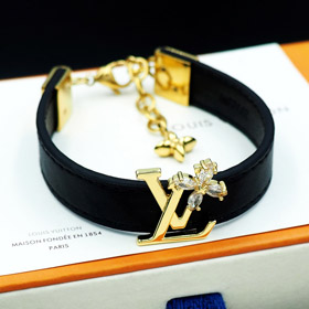Louis Vuitton LV cuoio lettera diamante bracciale catena metallo-3809  