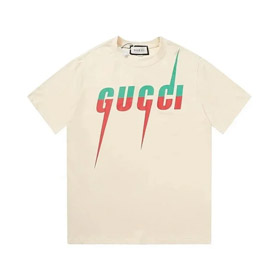 GUCCI Lido Lama stampa Pullover collo rotondo T-shirt a maniche corte-2892  
