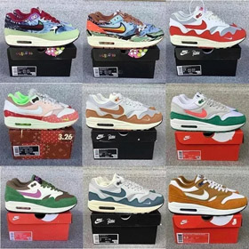 Patta Nike Air Max 1 monarca Retro basso top scarpe da corsa casual-2915  