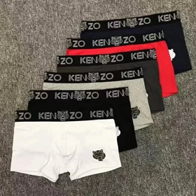 KENZO alla moda grande logo ricamato tigre testa brief Boxer brief biancheria intima 2PCS-2406  