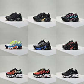 Nike NK Air Max Plus scarpe a pizzo ammortizzanti low-top per bambini-4095  